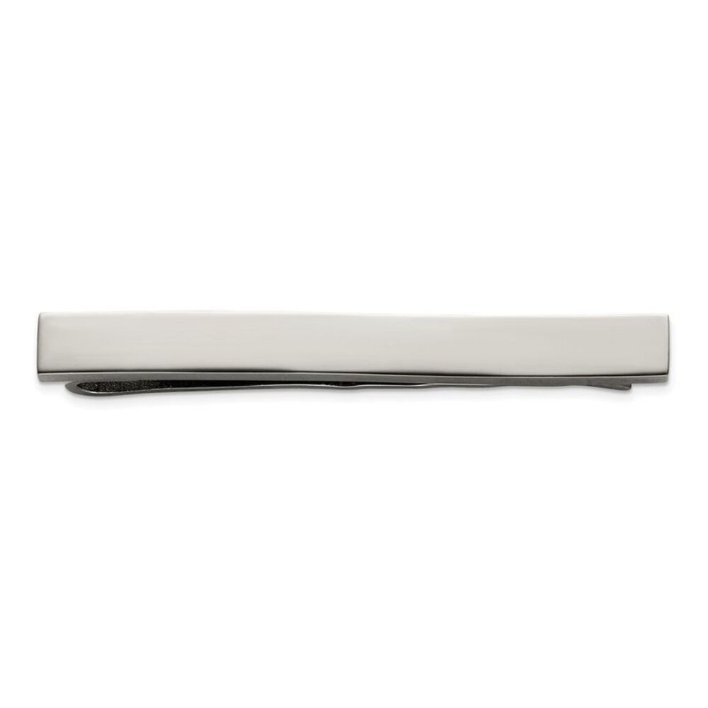 Kazi Luxury Chisel Titanium Polished Tie Bar - image 1